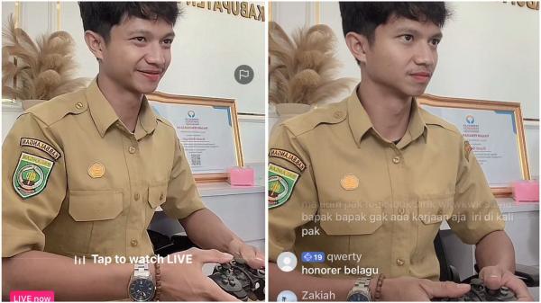 Viral Pria Berpakaian Dinas Live TikTok di Jam Kerja, TKP Kantor Setdakab Balangan Kalsel