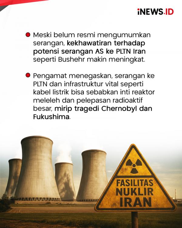 Dampak jika AS Serang Fasilitas Nuklir Iran, Chernobyl Kedua?