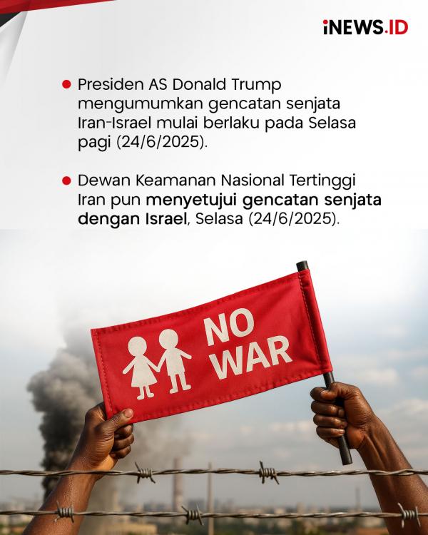 Gencatan Senjata Iran-Israel Mulai Berlaku, Trump: Jangan Dilanggar!