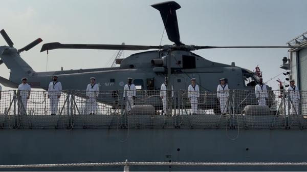 Helikopter Merlin Mark II itu menjadi salah satu kekuatan utama dalam mendeteksi dan penghancuran kapal selam musuh. (Foto: Riyan Rizki Roshali)