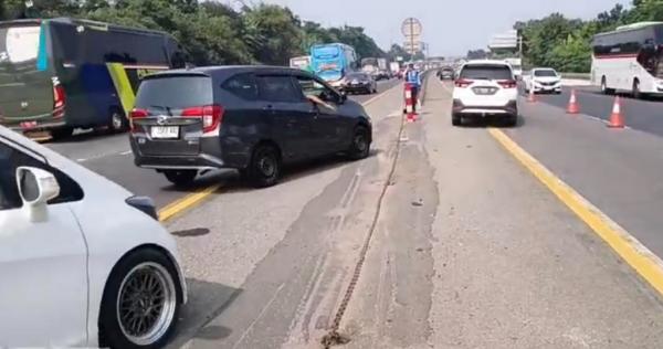Hari Terakhir Libur Panjang, Contraflow Diterapkan di Tol Japek KM 55-47 Arah Jakarta
