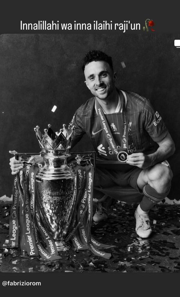 Postingan Al Ghazali mengenai kematian Diogo Jota. (Foto: Instagram)