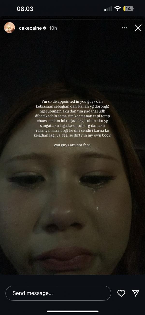 Curhat Nadin Amizah di Instagram. (Foto: Instagram)