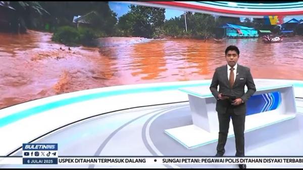 Banjir Tangerang jadi breaking news TV Malaysia. (Foto: X)