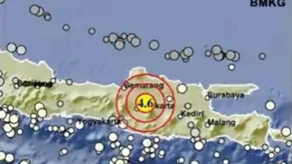Gempa Bumi Terkini Magnitudo 4,6 Guncang Sragen Jateng