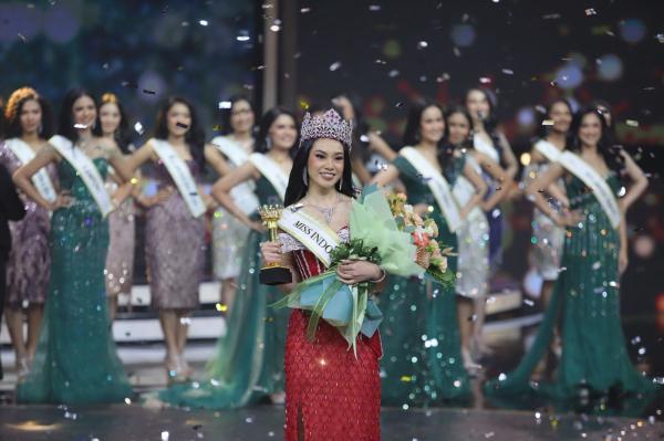 Audrey Bianca pemenang Pemenang Miss Indonesia 2025 Audrey Bianca. (Foto: Aldhi Chandra)