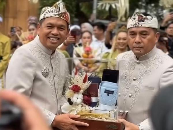 Pesta pernikahan anak Dedi Mulyadi, Maula Akbar, dengan anak Kapolda Metro Jaya, Putri Karlina di Garut, Rabu (16/7/2025). (Foto: Instagram)