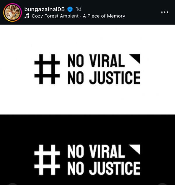 Postingan Bunga Zainal di Instagram. (Foto: Instagram)