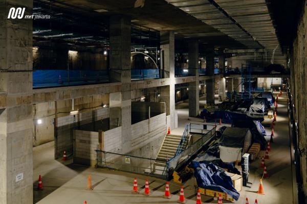 Pembangunan jalur Mass Rapid Transit (MRT) Jakarta Fase 2A sudah mencapai 49 persen. (Foto: MRT)