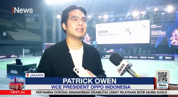 Vice President OPPO Indonesia, Patrick Owen. (Foto: dok iNews)