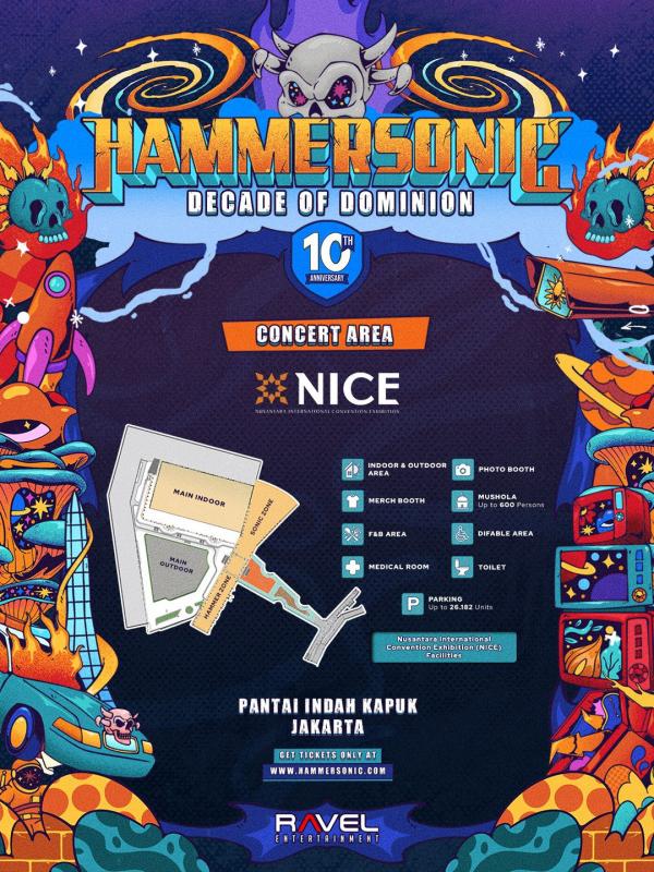 Detail venue konser My Chemical Romance di PIK Jakarta. (Foto: X)