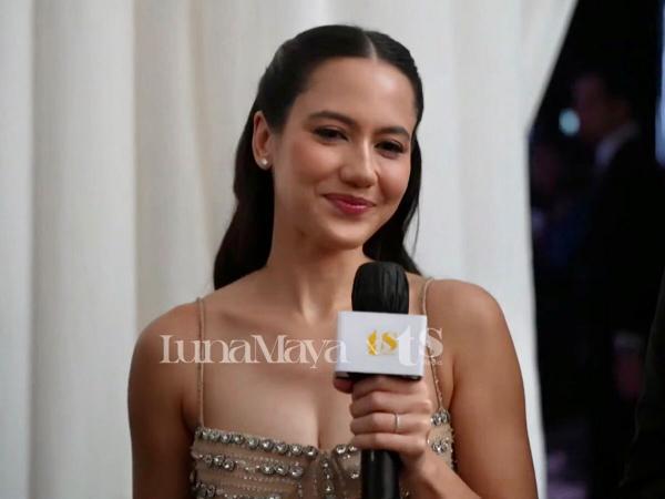 Pevita Pearce hadir kondangan ke resepsi pernikahan Luna-Maxime. (Foto: Youtube)