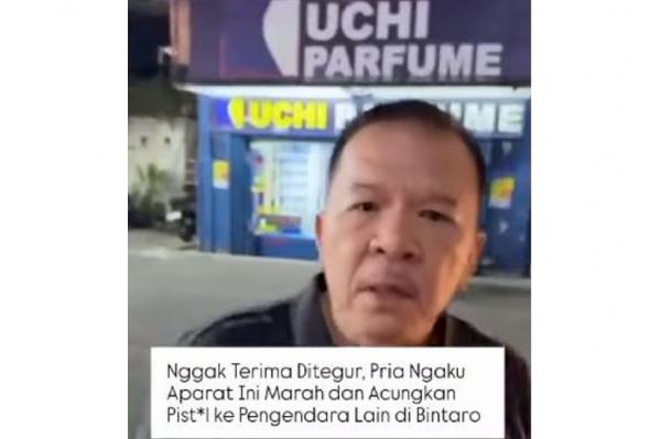 Viral! Pria Ngaku Aparat Marah hingga Acungkan Pistol gegara Diklakson di Bintaro