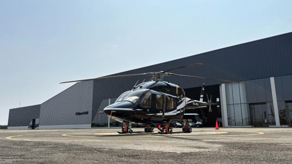 Helikopter Salah satu helikopter yang dipamerkan di Hexia 2025. (Foto: Muhamad Fadli Ramadan)