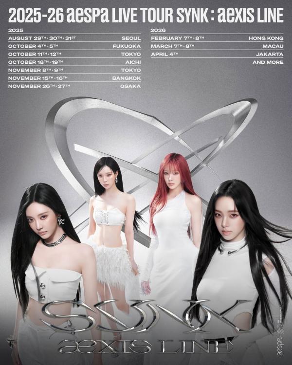 Konser AESPA di Jakarta 4 April 2026. (Foto: Instagram)