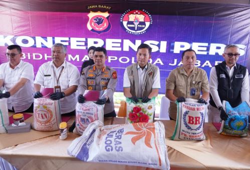 Polda Jabar Bongkar Kasus Beras Premium Oplosan, 6 Orang jadi Tersangka