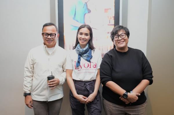Marsha Timothy di acara nobar film Lyora: Penantian Buah Hati. (Foto: Istimewa)