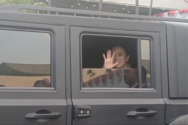 Ketua DPR RI Puan Maharani naik mobil Maung sebagai kendaraan dinas saat menghadiri Sidang Tahunan MPR, Jumat (15/8/2025). (Foto: vozpublica.id/Fiqri)