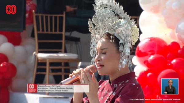 Penampilan Rossa di Istana Merdeka. (Foto: Youtube)