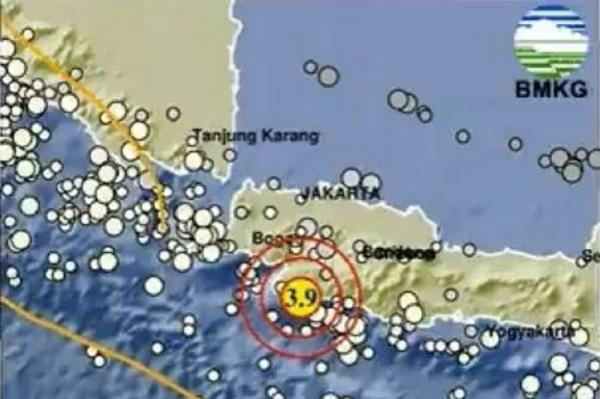 Gempa Terkini Magnitudo 3,9 Guncang Sukabumi Jabar