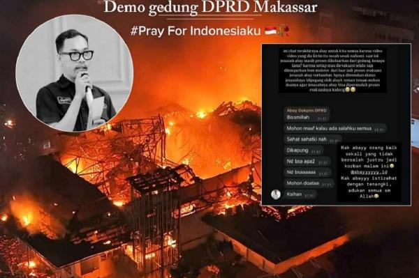 Bikin Pilu, Ini Chat Terakhir Abay Humas DPRD Makassar Tewas Terjebak Gedung Terbakar