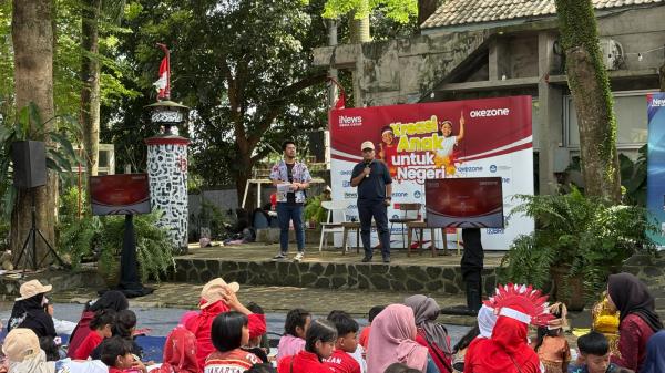 Pimpinan Redaksi Okezone Masirom di acara Kreasi Anak untuk Negeri. (Foto: Muhamad Fadli Ramadan)