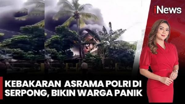 Kebakaran Hebat Asrama Polri di Serpong, Api Cepat Menjalar ke Bangunan Sekitar