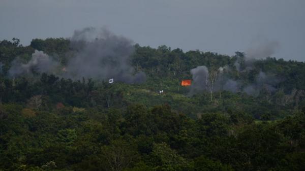 Latihan Puncak Super Garuda Shield (SGS) 2025 di Puslatpur Baturaja, Kabupaten Ogan Komering Ulu (OKU), Sumsel. (Foto: Dok. Puspen TNI).
