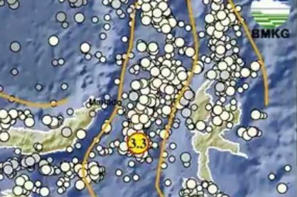 Gempa Terkini Magnitudo 3,3 Guncang Ternate Maluku Utara