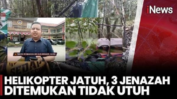 8 Korban Tewas Helikopter Jatuh di Hutan Kalsel Berhasil Dievakuasi, Proses Identifikasi Dimulai