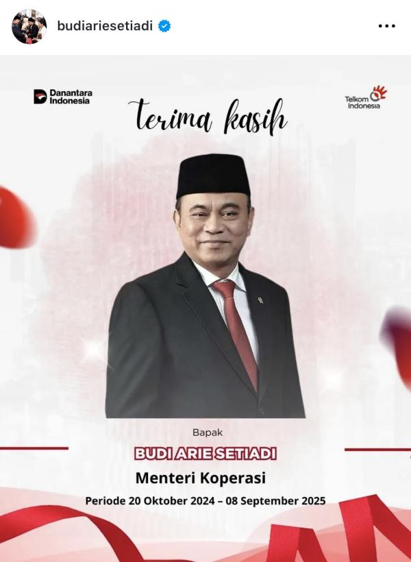 Budi Arie kembali viral gegara postingan Instagram. (Foto: Instagram)