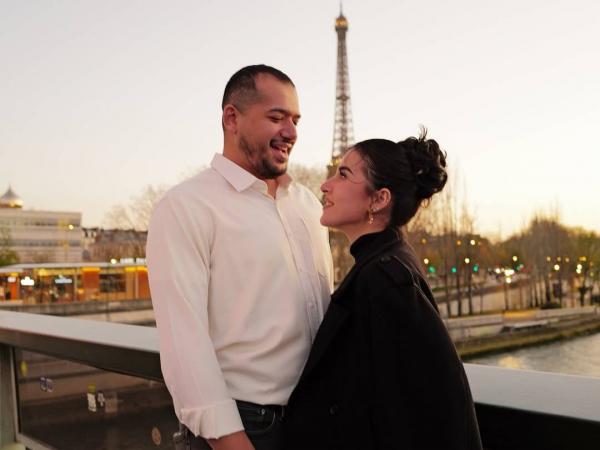 Tasya Farasya dan Ahmad Assegaf di Paris. (Foto: Instagram)