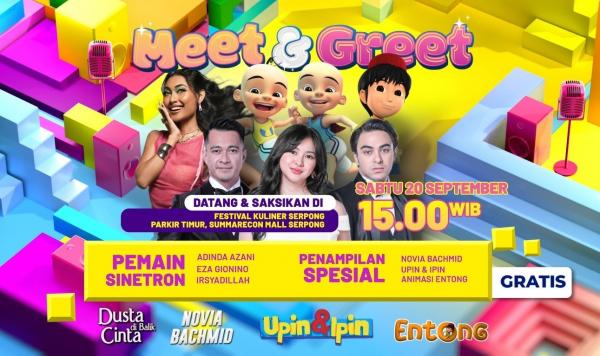 Eza Gionino, Adinda Azani dan Irsyadillah Siap Menyapa Penggemar di Dahsyatnya Meet and Greet Dusta di Balik Cinta di Serpong