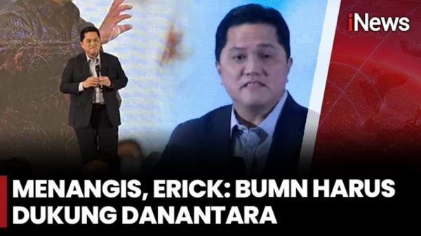 Erick Thohir Menangis saat Perpisahan dengan Karyawan Kementerian BUMN: Saya Mohon Maaf