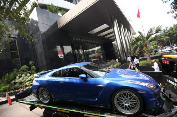 Mobil sitaan KPK di kasus korupsi Kemnaker. (Foto: Isra Triansyah)