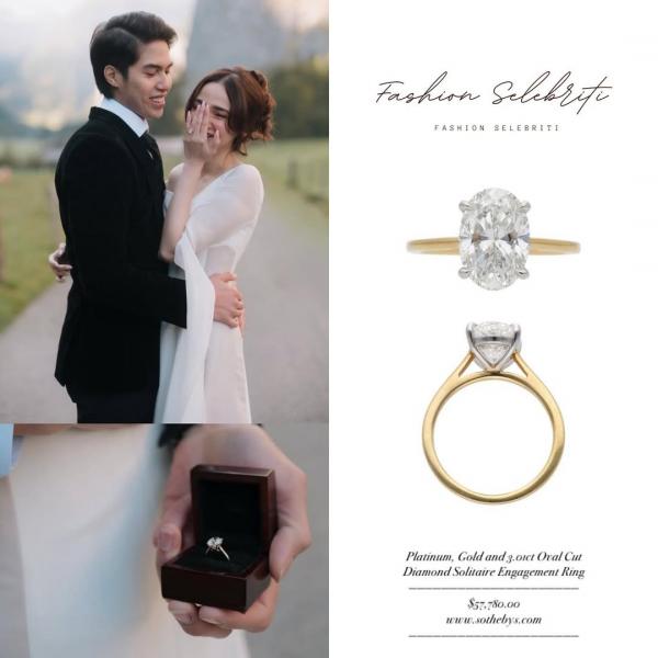 Cincin lamaran El untuk Syifa Cincin lamaran El Rumi untuk Syifa Hadju. (Foto: Instagram)