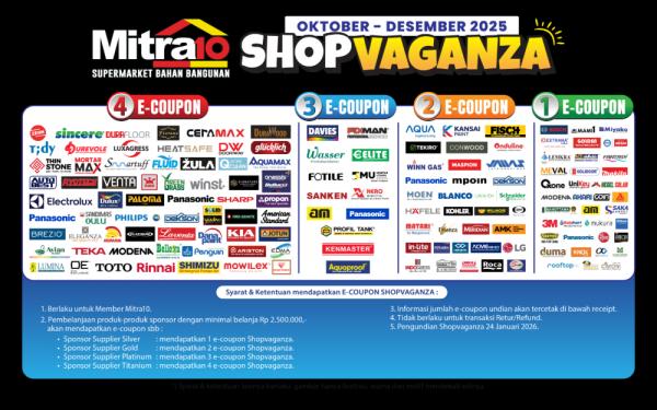 produk sponsor Shopvaganza Mitra 10 Produk sponsor Shopvaganza untuk bisa mendapatkan e-coupon. (Foto: dok Mitra10)