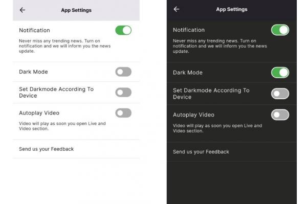 Aplikasi iNews.id kini hadir dengan fitur Dark Mode, baca berita makin nyaman.