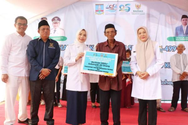 Milad ke-25 Baznas HUT ke-499 Pemkab Serang Milad ke-25 Baznas yang dirangkaikan Peringatan HUT ke-499 Kabupaten Serang, Kamis (8/10/2025). (Foto: dok Pemkab Serang)