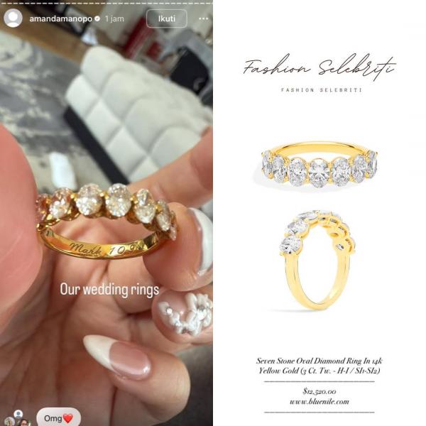 Cincin Nikah Amanda Manopo viral di media sosial. (Foto: Instagram)