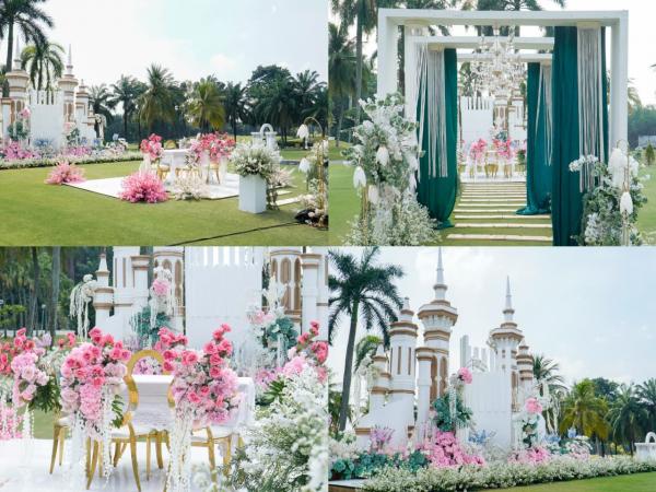 Dekorasi menikah di lapangan golf. (Foto: Istimewa)