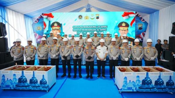 Dukung Program MBG, Kapolri Resmikan 32 SPPG dan Groundbreaking 27 SPPG Polri di Jateng