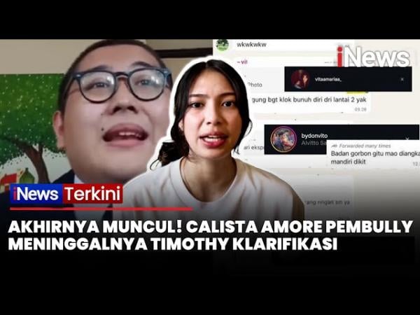 Mahasiswi Kedokteran Unud Calista Amore Muncul, Minta Maaf Sambil Menangis