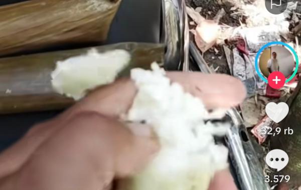 Viral Lontong Palsu Diduga Berisi Styrofoam, Netizen Auto Heran