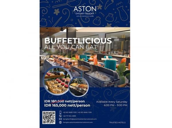 Aston Buffetlicious Harga Harga Buffetlicious di Aston Emidary Bangka Hotel and Conference Center. (Foto: dok Aston)
