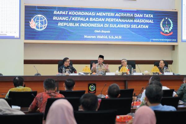 Bahas Penyelesaian Persoalan Tanah, Menteri ATR Gelar Rakor dengan Kepala Daerah Sulsel