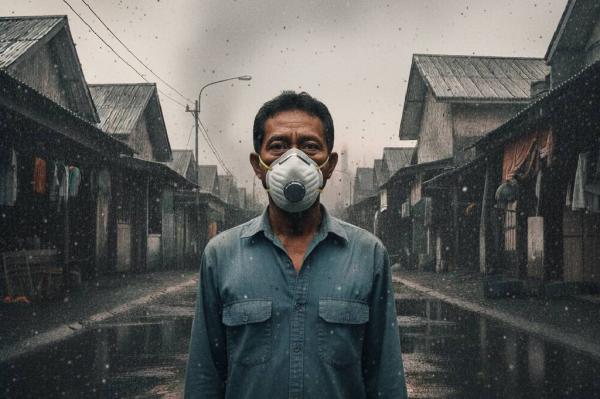 Ada Hujan Debu Hitam di Bekasi, Warga Diminta Pakai Masker N95!