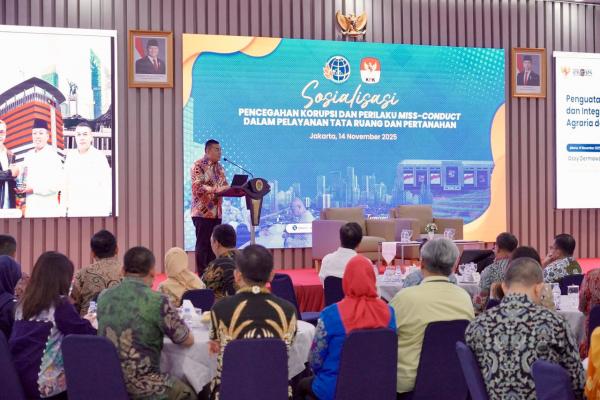 Kementerian ATR/BPN Perkuat Pencegahan Korupsi dalam Layanan Pertanahan dan Tata Ruang