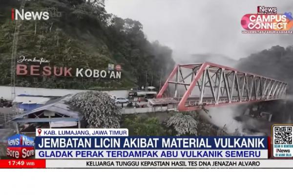 Detik-Detik Lahar Dingin Semeru Terjang Gladak Perak Lumajang