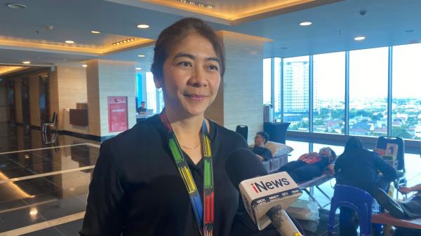 Salah satu peserta donor darah MNC Peduli bekerja sama dengan PMI Depok. (Foto: Mei Sada Sirait)